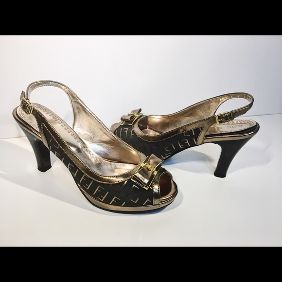 Slingback Peep Toe Heels size 6 - Picture 4 of 4